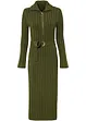 Ripp-Strickkleid mit Troyerkragen, bonprix