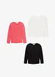 Langarmshirt aus reiner Baumwolle (3er Pack), bonprix