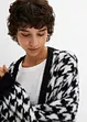 Loose Fit Cardigan mit Hahnentrittmuster, bonprix