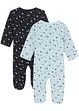 Baby Schlafstrampler aus reiner Bio Baumwolle (2er Pack), bonprix