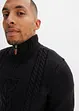 Grobstrick Troyer Pullover mit Zopfmuster, bonprix