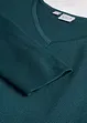 Pull col V en maille milano côtelée, bonprix