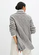 Longstrickjacke mit Schalkragen und Zopfmuster, bonprix