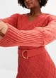 Strickkleid Bindeband und Ringschnalle, bonprix