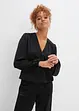 Satin-Bluse in Wickeloptik, bonprix