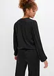 Satin-Bluse in Wickeloptik, bonprix