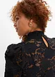 T-shirt manches longues cintré en dentelle, bonprix