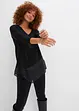 Langarm-Shirt mit Materialmix, BODYFLIRT