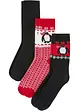Lot de 3 paires de chaussettes thermo avec intérieur éponge doux et nœud en satin, bpc bonprix collection