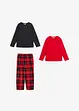 Kinder Pyjama  mit Bio-Baumwolle (3-tlg. Set), bonprix