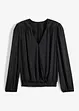 Satin-Bluse in Wickeloptik, bonprix
