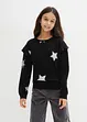 Mädchen Sweatshirt mit Volants, bpc bonprix collection