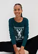 T-shirt manches longues coton à motif de Noël, bonprix