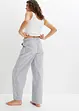 Pyjama mit kurzem Ripptop und gewebter Chambray Hose , bpc bonprix collection