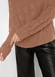 Rollkragenpullover mit Zopfmuster, bonprix