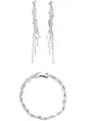 Bracelet, boucles d'oreilles (Ens. 3 pces.), bpc bonprix collection