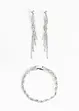 Bracelet, boucles d'oreilles (Ens. 3 pces.), bpc bonprix collection