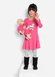 Jerseykleid + Leggings mit Puppenkleid (3-tlg. Set), bonprix