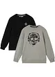 Sweatshirt aus weichem Baumwoll-Mix (2er Pack), bonprix