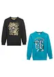 Sweatshirt aus reiner Bio-Baumwolle (2er-Pack), bonprix