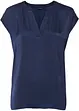 Blouse manches courtes en satin avec épaules descendues, bonprix