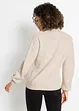 Troyer Pullover mit Ajourmuster, bonprix