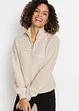 Troyer Pullover mit Ajourmuster, bonprix