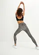 Sport-Leggings mit Print, schnelltrocknend, bonprix