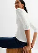 T-shirt manches longues 100% coton à col rond, bonprix