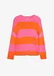 Rundhals-Feinstrickpullover mit Blockstreifen, bonprix
