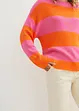 Rundhals-Feinstrickpullover mit Blockstreifen, bonprix