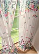 Gardine mit Blumendruck inkl.Raffhalter (2er Pack), bonprix