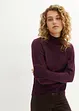 Pull basique en maille fine à col montant, bonprix