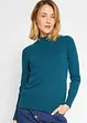 Pull basique en maille fine à col montant, bonprix