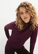 Pull basique en maille fine à col montant, bonprix