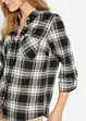 Karierte Hemdbluse aus reiner Baumwolle, bonprix