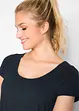 Kurzes Baumwoll-Shirtkleid aus Flammgarn, bonprix