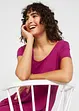 Robe courte en coton flammé, bonprix