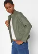 Leichte Lederimitat-Jacke mit seitlichen Stretcheinsätzen, tailliert, bonprix