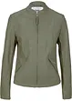 Leichte Lederimitat-Jacke mit seitlichen Stretcheinsätzen, tailliert, bonprix