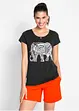 Shirt mit platziertem Print aus Bio-Baumwolle, kurzarm, bonprix