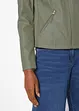Leichte Lederimitat-Jacke mit seitlichen Stretcheinsätzen, tailliert, bonprix