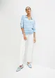 Gestreifter Pullover aus Viskosemix, bonprix