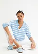 Gestreifter Pullover aus Viskosemix, bonprix