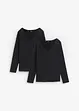 Figurbetontes Langarmshirt (2er Pack), bonprix