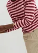 Gestreiftes Langarmshirt mit Stickerei, bonprix