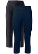 Lot de 2 leggings corsaire étroits, bonprix