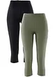 Lot de 2 leggings corsaire étroits, bonprix