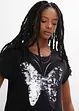 T-shirt à sequins, bonprix