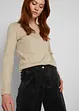 Weite Stretchcord-Culotte mit High-Waist-Bequembund, 7/8-Länge, bonprix